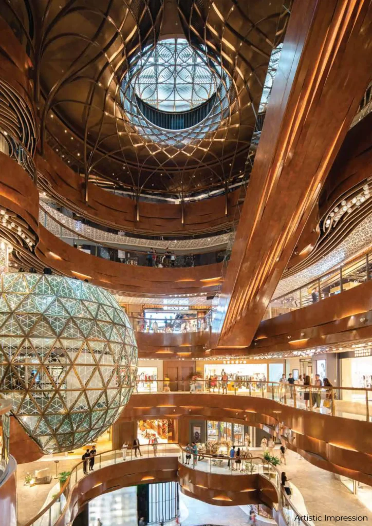 Inside of premium commercial mall