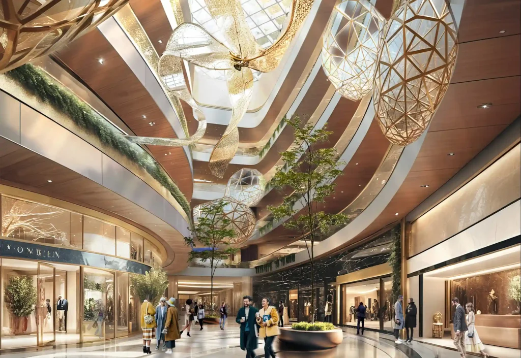 massive walking corridor for people